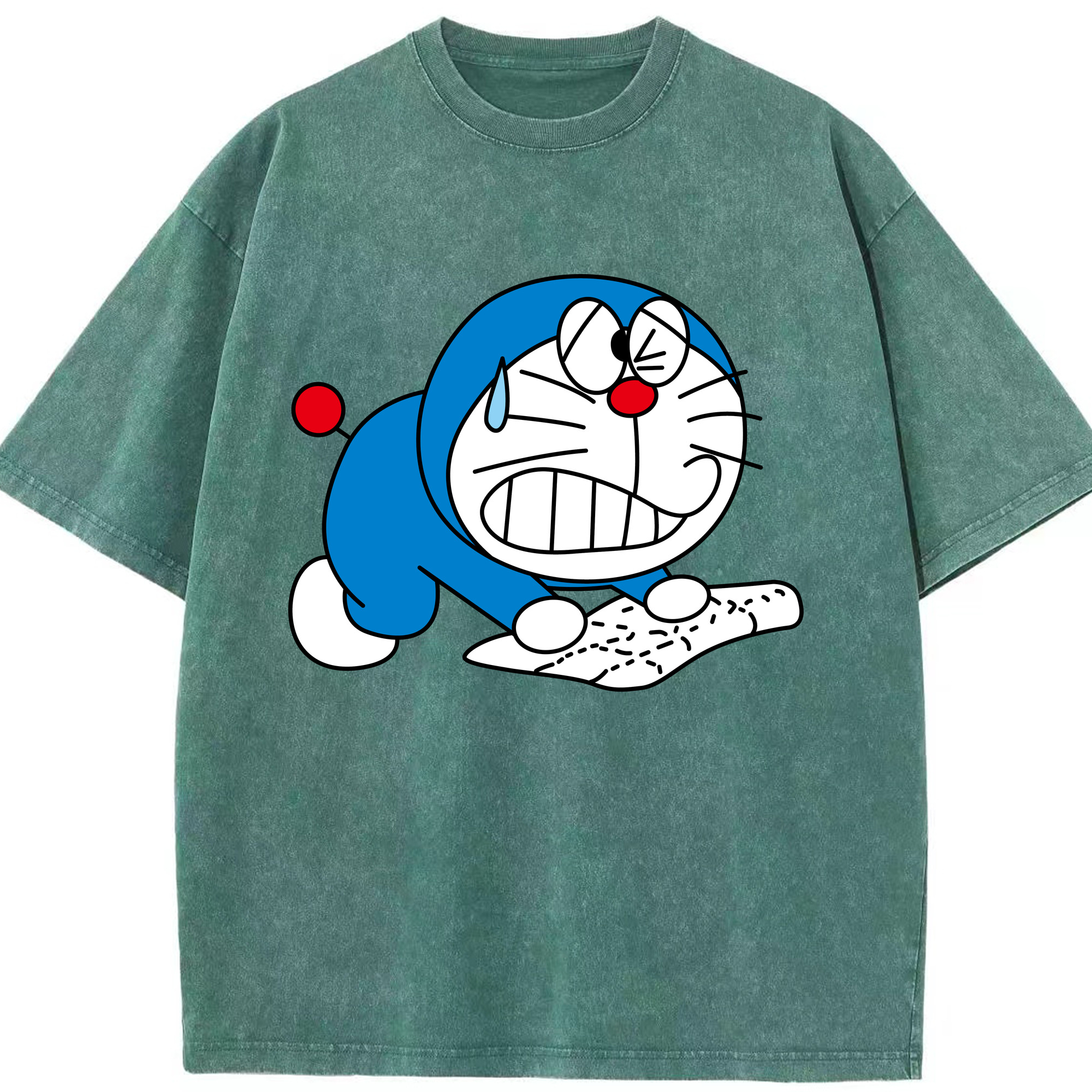 （画像用） ドラえもん Doraemon 綿100% ヴィンテージ風 半袖Tシャツ（フロントプリント）